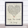 Duffy Make The World Go Away Script Heart Song Lyric Quote Print