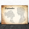 Earth, Wind And Fire September Man Lady Couple Song Lyric Quote Print