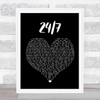 Eclipse 24 7 Black Heart Song Lyric Quote Print