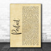 Ed Sheeran & Beyonce Perfect Rustic Script Song Lyric Quote Print