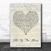 Ed Sheeran All Of The Stars Script Heart Song Lyric Quote Print