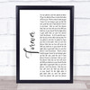 Eli Young Band Crazy Girl Rustic Script Song Lyric Quote Print