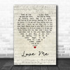 Elvis Presley Love Me Script Heart Quote Song Lyric Print