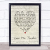 Elvis Presley Love Me Tender Script Heart Song Lyric Quote Print