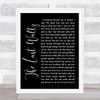 Engelbert Humperdinck The Last Waltz Black Script Song Lyric Quote Print