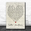 Enter Sandman Metallica Script Heart Song Lyric Quote Print