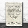 Everything I Own Bread Script Heart Quote Song Lyric Print