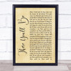 Faith Hill There You'll Be Rustic Script Song Lyric Quote Print