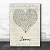 Fat Larry's Band Zoom Script Heart Song Lyric Quote Print