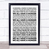 Florence & The Machine Hunger Song Lyric Quote Print