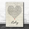 Florida Georgia Line Holy Script Heart Song Lyric Quote Print