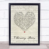 Foo Fighters February Stars Script Heart Song Lyric Quote Print
