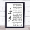 Frankie Goes To Hollywood The Power Of Love Rustic Script Song Lyric Quote Print