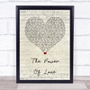 Frankie Goes To Hollywood The Power Of Love Script Heart Song Lyric Quote Print