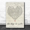 Gene Vincent Be-Bop-A-Lula Script Heart Song Lyric Quote Print