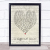 George Michael A Different Corner Script Heart Song Lyric Quote Print