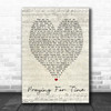 George Michael Praying For Time Script Heart Song Lyric Quote Print