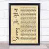 George Michael Spinning The Wheel Rustic Script Song Lyric Quote Print