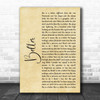 Gerry Cinnamon Belter Rustic Script Song Lyric Quote Print