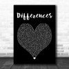 Ginuwine Differences Black Heart Song Lyric Quote Print