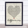 Ginuwine Differences Script Heart Quote Song Lyric Print