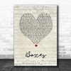 Goo Goo Dolls Boxes Script Heart Song Lyric Quote Print