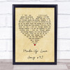 Guillemots Made-Up Love Song #43 Vintage Heart Quote Song Lyric Print