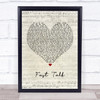 Houses Fast Talk Script Heart Quote Song Lyric Print