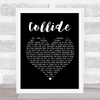 Howie Day Collide Black Heart Song Lyric Quote Print