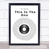 Ian Brown This Is The One Vinyl Record Song Lyric Quote Print