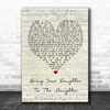 Iron Maiden Bring Your Daughter To The Slaughter Script Heart Song Lyric Print