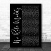 J Cole No Role Modelz Black Script Song Lyric Quote Print