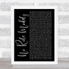 J Cole No Role Modelz Black Script Song Lyric Quote Print