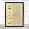 J Cole No Role Modelz Rustic Script Song Lyric Quote Print