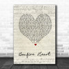 James Blunt Bonfire Heart Script Heart Song Lyric Quote Print