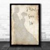 Jason Mraz I Won't Give Up Man Lady Dancing Song Lyric Quote Print