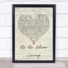 Jeff Beck Hi Ho Silver Lining Script Heart Quote Song Lyric Print