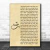 Jen foster She Rustic Script Song Lyric Quote Print