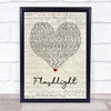 Jessie J Flashlight Script Heart Quote Song Lyric Print