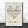 Jimmy Wayne You Are Script Heart Quote Song Lyric Print