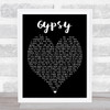 Gypsy Fleetwood Mac Black Heart Song Lyric Music Wall Art Print