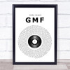 John Grant GMF Vinyl Record Song Lyric Quote Print