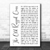 Johnny Cash The Old Rugged Cross White Script Song Lyric Quote Print