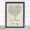 Josh Groban You Raise Me Up Script Heart Song Lyric Quote Print