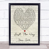 Just The Way You Are Bruno Mars Script Heart Song Lyric Quote Print