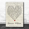 Karma Police Radiohead Script Heart Quote Song Lyric Print