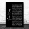 Kate Nash Foundations Black Script Song Lyric Quote Print