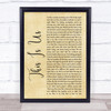 Keyshia Cole This Is Us Rustic Script Song Lyric Quote Print