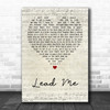 Kip Moore Lead Me Script Heart Quote Song Lyric Print