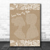 Kristoffer Fogelmark Love Was My Alibi Burlap & Lace Song Lyric Quote Print